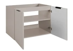 Meuble suspendu sous lavabo avec 2 portes FLOW CACHEMIRE 80 cm