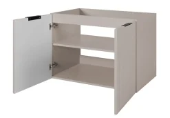 Meuble suspendu sous lavabo avec 2 portes FLOW CACHEMIRE 80 cm