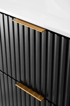 Meuble suspendu sous lavabo FLOW couleur noir 60 cm