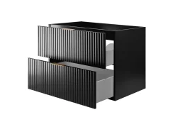 Meuble suspendu sous lavabo FLOW noir 80 cm