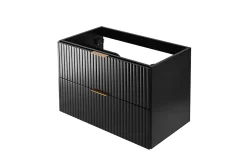 Meuble suspendu sous lavabo FLOW noir 80 cm