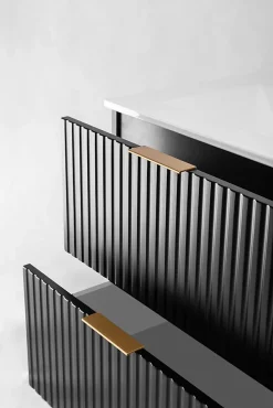 Meuble suspendu sous lavabo FLOW noir 80 cm