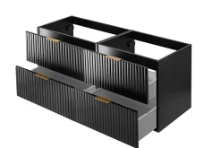 Meuble suspendu sous lavabo FLOW noir 120 cm