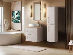 Meuble suspendu sous lavabo CLASSIC cachemire 60 cm