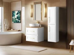 Meuble suspendu sous lavabo CLASSIC blanc 60 cm