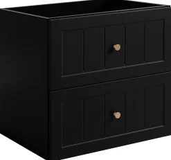 Meuble suspendu sous lavabo GUSTO noir 60 cm