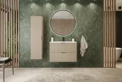 Meuble suspendu sous lavabo FLOW cachemire 80 cm