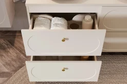 Meuble suspendu sous lavabo DONNA SAND beige 80 cm
