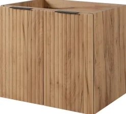 Meuble suspendu sous lavabo avec 2 portes FLOW CHÊNE 60 cm