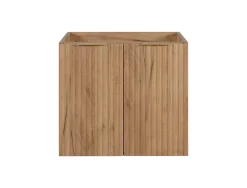 Meuble suspendu sous lavabo avec 2 portes FLOW CHÊNE 60 cm
