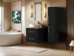 Meuble suspendu sous lavabo CLASSIC noir 60 cm