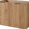 Meuble suspendu sous lavabo avec 2 portes FLOW CHÊNE 80 cm