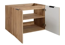 Meuble suspendu sous lavabo avec 2 portes FLOW CHÊNE 80 cm