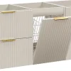 Meuble suspendu sous vasque avec panier à linge ADEL CACHEMIRE 160 cm