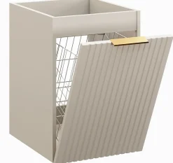 Meuble suspendu sous vasque avec panier à linge ADEL CACHEMIRE 160 cm