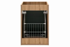 Meuble suspendu sous vasque avec panier à linge ADEL CHÊNE 120 cm
