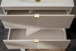 Meuble suspendu sous vasque avec 2 tiroirs VIVA CACHEMIRE 80 cm