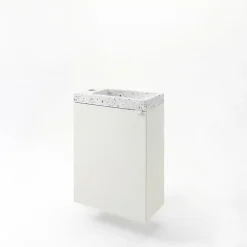 Meuble vasque suspendu blanc mat l.44 cm Imandra + plan vasque terrazzo, GoodHome