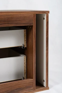 Meuble vasque suspendu pour salle de bain, chêne noyer, 80,4 x 51,7 x 41,5 cm