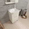 Meuble Évier 45Cm Chêne Blanc Avec Planche À Laver - Pratique
