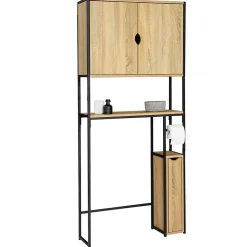 Meuble WC 3 en 1 avec armoires de rangement DETROIT design industriel