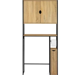 Meuble WC 3 en 1 avec armoires de rangement DETROIT design industriel
