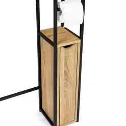 Meuble WC 3 en 1 avec armoires de rangement DETROIT design industriel