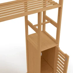 Meuble WC 3 en 1 avec armoires de rangement bambou BEA