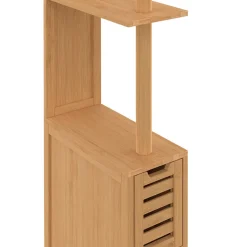 Meuble WC 2 portes bambou BEA avec étagères