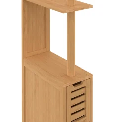 Meuble WC 2 portes bambou BEA avec étagères