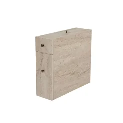 Meuble WC effet travertin, 2 tiroirs 1 porte MARFA
