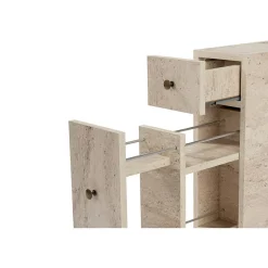 Meuble WC effet travertin, 2 tiroirs 1 porte MARFA