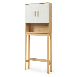 Meuble WC Ferrersp 160 x 63 x 20 cm effet chêne sable naturel en.casa