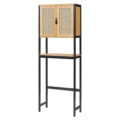 Meuble WC Tervola 172 x 63 x 27 cm noir naturel en.casa