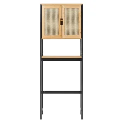 Meuble WC Tervola 172 x 63 x 27 cm noir naturel en.casa