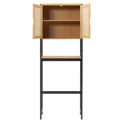 Meuble WC Tervola 172 x 63 x 27 cm noir naturel en.casa
