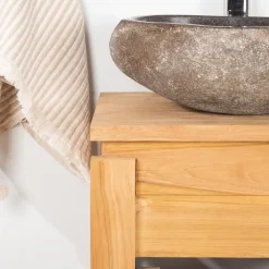 Meuble Zen salle de bain en teck 50 cm