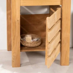 Meuble Zen salle de bain en teck 50 cm