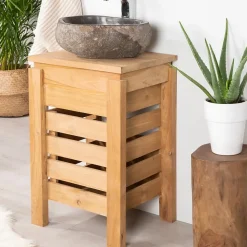 Meuble Zen salle de bain en teck 50 cm