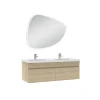 Meubles double vasque 120cm vasque + miroir 3 couleurs lumineux Chêne Wotan