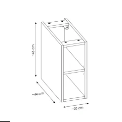 Meubles sous vasque - 100 cm - avec Vasque à poser et Plan - BOLD OAK