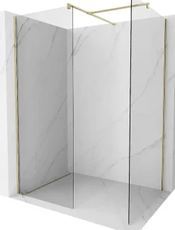 Mexen Kioto cloison de douche Walk-in 160 x 80 cm, transparent, doré - 800-160-202-50-00-080