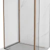 Mexen Kioto paroi de douche Walk-in 120 x 110 x 30 cm, cadre noir, or rose - 800-120-110-221-60-70-030