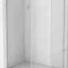 Mexen Kioto-F paroi de douche Walk-in avec cadre 80 x 75 cm, transparent 8 mm, nickel brossé - 800-080-202-04-97-075