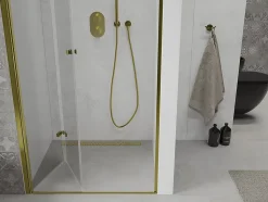 Mexen Lima porte de douche pliable 90 cm, transparent, doré - 856-090-000-50-00