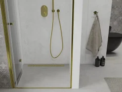 Mexen Lima portes de douche pliantes 100 cm, transparentes, dorées - 856-100-000-50-00