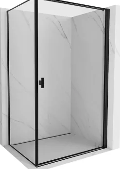 Mexen Mist-B cabine de douche pivotante droite 80 x 110 cm, cadre noir, noir - 8A2T-080-110-70-70-P