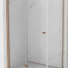 Mexen Mist-F cabine de douche pliante gauche 70 x 80 cm, transparent, cuivre brossé - 8A6T-070-080-65-00-L