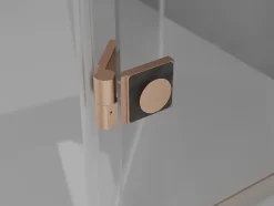 Mexen Mist-F cabine de douche pliante gauche 70 x 80 cm, transparent, cuivre brossé - 8A6T-070-080-65-00-L