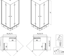 Mexen Mist-F Duo cabine de douche pliante droite 100 x 120 cm, transparent, chrome - 8A6-100L-120P-01-00